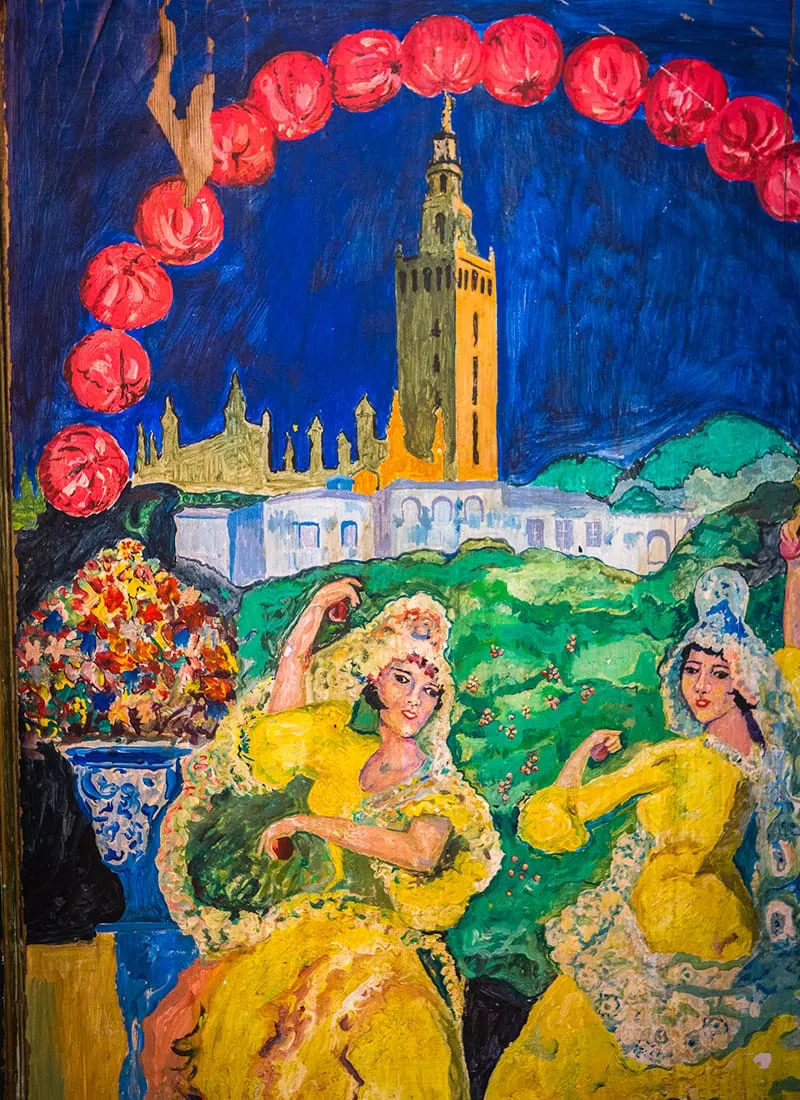 Pintura de la Giralda en la colección de Mesón Don Raimundo